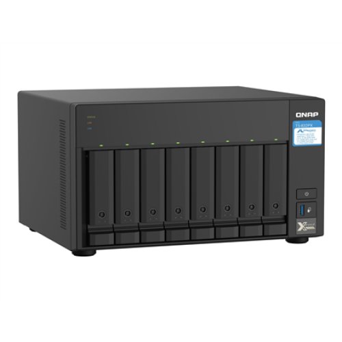 QNAP , 8-Bay QTS NAS , TS-832PX-4G , Up to 8 HDD/SSD Hot-Swap , AnnapurnaLabs Alpine , AL324 ARM Cortex-A57 Quad-Core , Processor frequency 1.7 GHz , 4 GB , DDR4