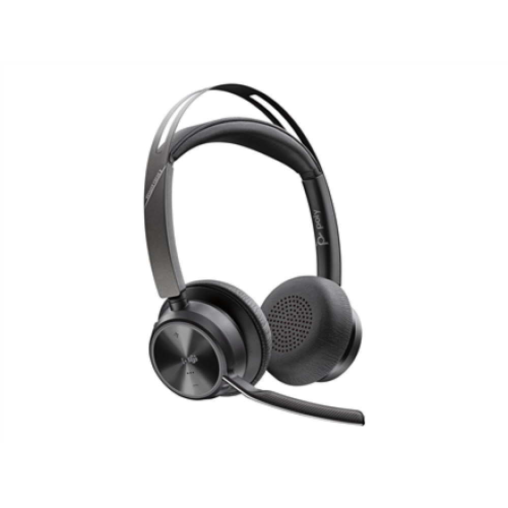 Poly Voyager Focus 2 UC - headset - with charging stand Poly , Headset + Charge Stand , Voyager Focus 2 UC,VFOCUS2-M C , On-Ear , Bluetooth , USB Type-A , Wireless