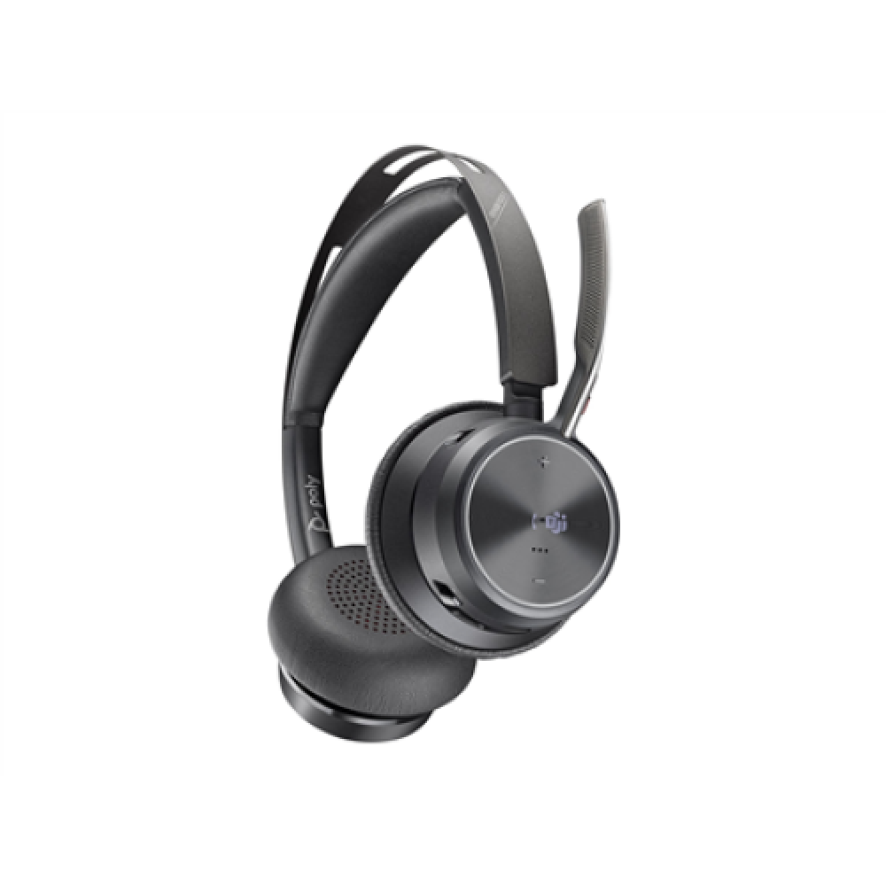 Poly Voyager Focus 2 UC - headset - with charging stand Poly , Headset + Charge Stand , Voyager Focus 2 UC,VFOCUS2-M C , On-Ear , Bluetooth , USB Type-A , Wireless