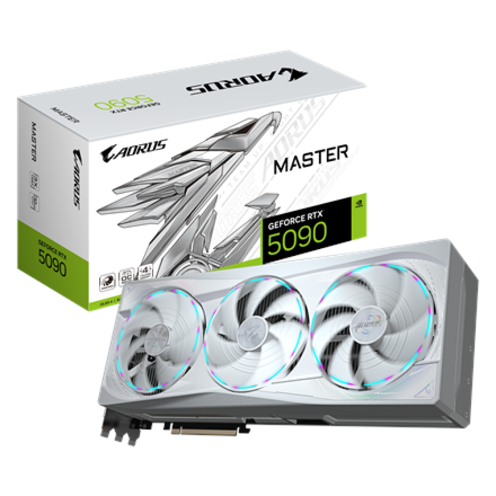 Gigabyte AORUS GeForce RTX 5090 MASTER ICE 32G , NVIDIA , 32 GB , GeForce RTX 5090 , GDDR7 , HDMI ports quantity 1 , PCI-E 5.0
