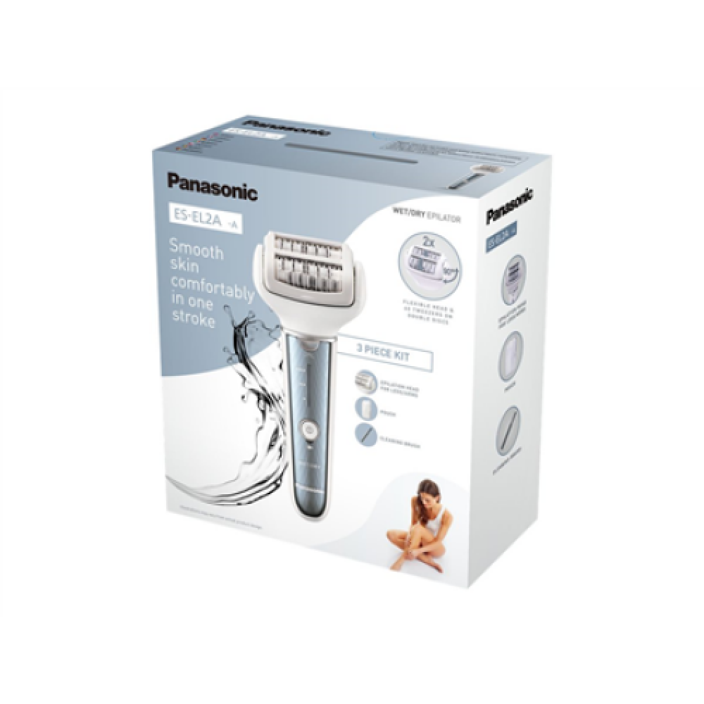 Panasonic , Epilator , ES-EL2A-A503 , Operating time (max) 30 min , Number of power levels 3 , Wet & Dry , Grey/White