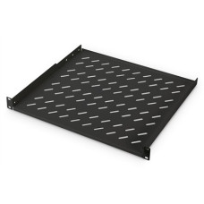 Digitus , 1U Fixed Shelf for Racks , DN-19 TRAY-1-400-SW , The shelves for fixed mounting can be installed easy on the two front 483 mm (19“) profile rails of your 483 mm (19“) network- or server cabinet. Due to their stable, perforated steel sheet with a