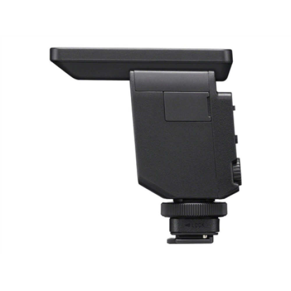 Sony , Compact Camera-Mount Digital Shotgun Microphone , ECM-B10 , Three pickup modes: Multidirectional, unidirectional and circular; Simple switching; Digital signal processing; Highly effective noise reduction filter; Digital audio transmission
