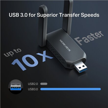 Mercusys , MA37BEH , BE6500 Wi-Fi 7 High-Gain Wireless USB Adapter