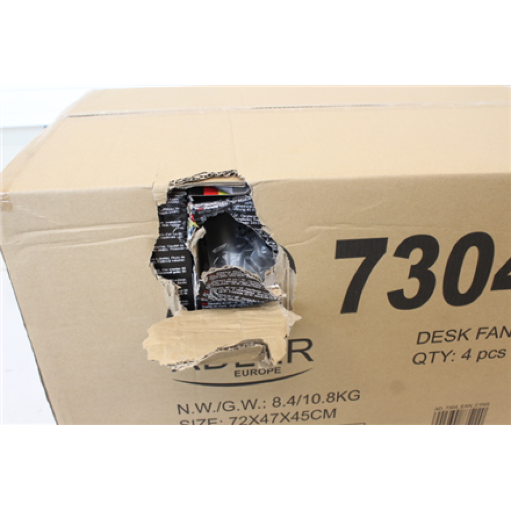 SALE OUT. Adler , AD 7304 , Desk fan , 55 W W , Diameter 40 cm , Number of speeds 3 , Oscillation , White , DAMAGED PACKAGING