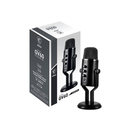MSI , Immerse GV60 , Streaming Microphone , Black , kg