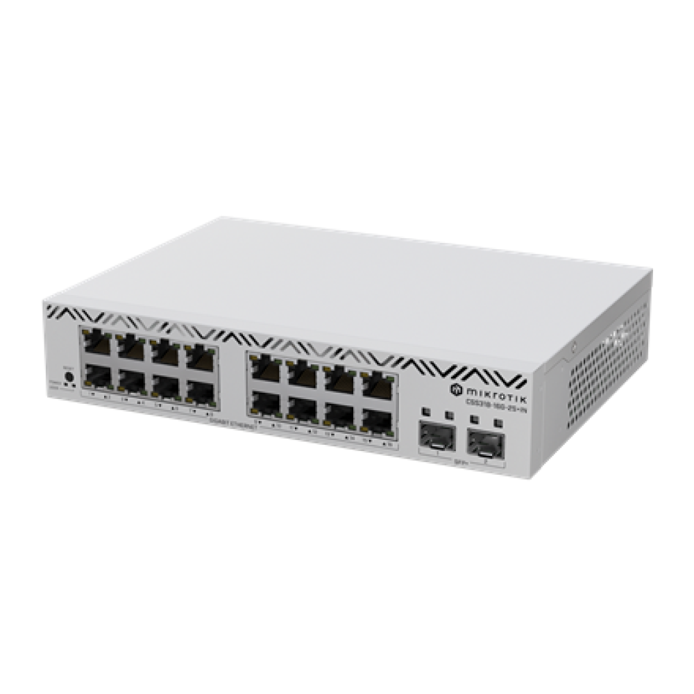 MikroTik Cloud Smart Switch with SwitchOS desktop case , CSS318-16G-2S+IN