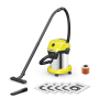 Karcher , Vacuum Cleaner WD 3 S V-17/4/20 + 4 FB , Wet and dry , Washing function , Wet suction , Power 230 W , Dust capacity 17 L , Yellow