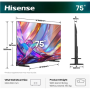Hisense Hi-QLED TV , 75E7S , 75 , Smart TV , VIDAA Smart OS , UHD , Black