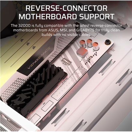 Corsair PC Case , 3200D RS ARGB , Mid-Tower , White