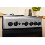INDESIT Cooker , IS5G1PMX/E/1 , Hob type Gas , Oven type Gas , Stainless steel , Width 50 cm , Grilling , Depth 60 cm , 59 L