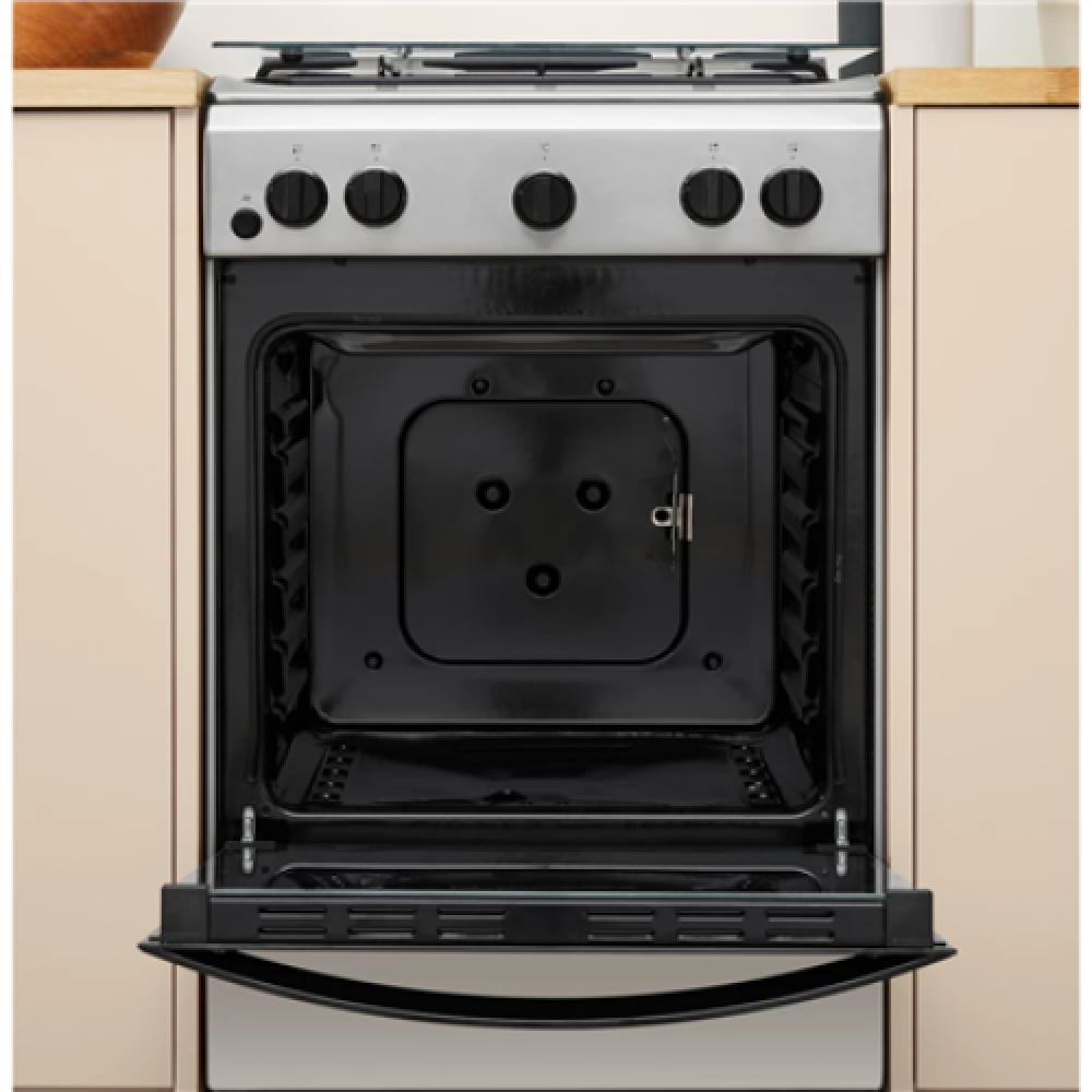 INDESIT Cooker , IS5G1PMX/E/1 , Hob type Gas , Oven type Gas , Stainless steel , Width 50 cm , Grilling , Depth 60 cm , 59 L