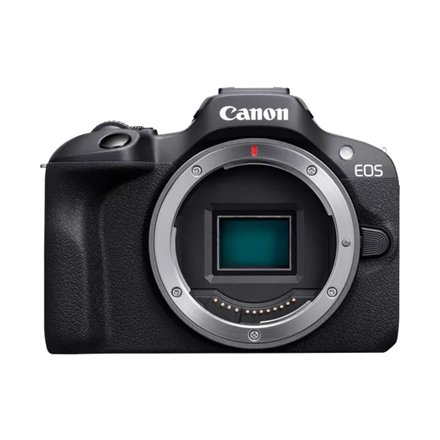 Canon , EOS R100 Mirrorless Camera + RF-S 18-45mm F4.5-6.3 IS STM Lens , 6052C013 , Megapixel 24.1 MP , ISO sensitivity (max) 12800 , Display diagonal 3.0 , Wi-Fi , Automatic, manual , CMOS , Black