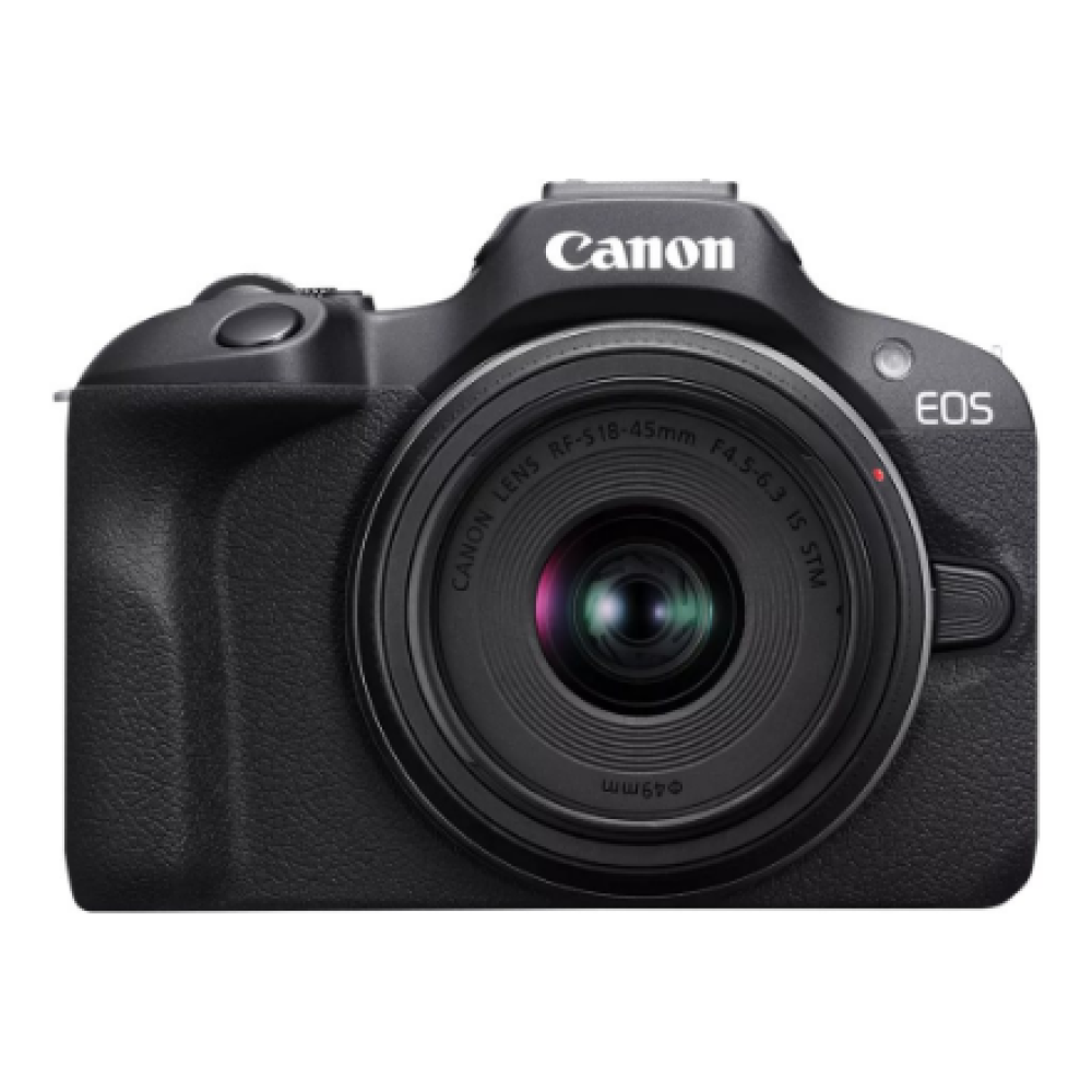Canon , EOS R100 Mirrorless Camera + RF-S 18-45mm F4.5-6.3 IS STM Lens , 6052C013 , Megapixel 24.1 MP , ISO sensitivity (max) 12800 , Display diagonal 3.0 , Wi-Fi , Automatic, manual , CMOS , Black