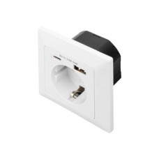 Digitus , Safety Plug for Flush Mounting with 1 x USB Type-C, 1 x USB A