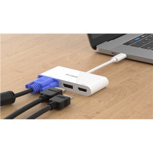 D-Link , 3-in-1 USB-C to HDMI/VGA/DisplayPort Adapter , DUB-V310 , USB hub , USB Type-C