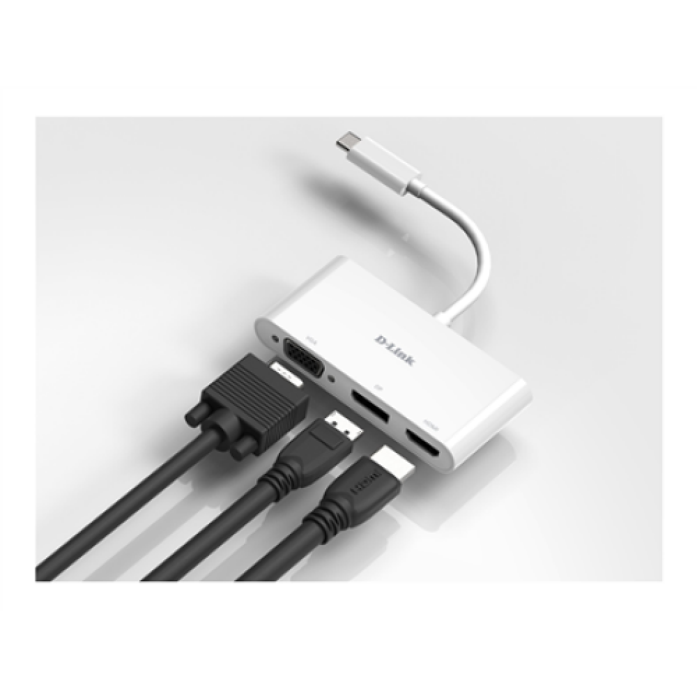D-Link , 3-in-1 USB-C to HDMI/VGA/DisplayPort Adapter , DUB-V310 , USB hub , Warranty month(s) , USB Type-C