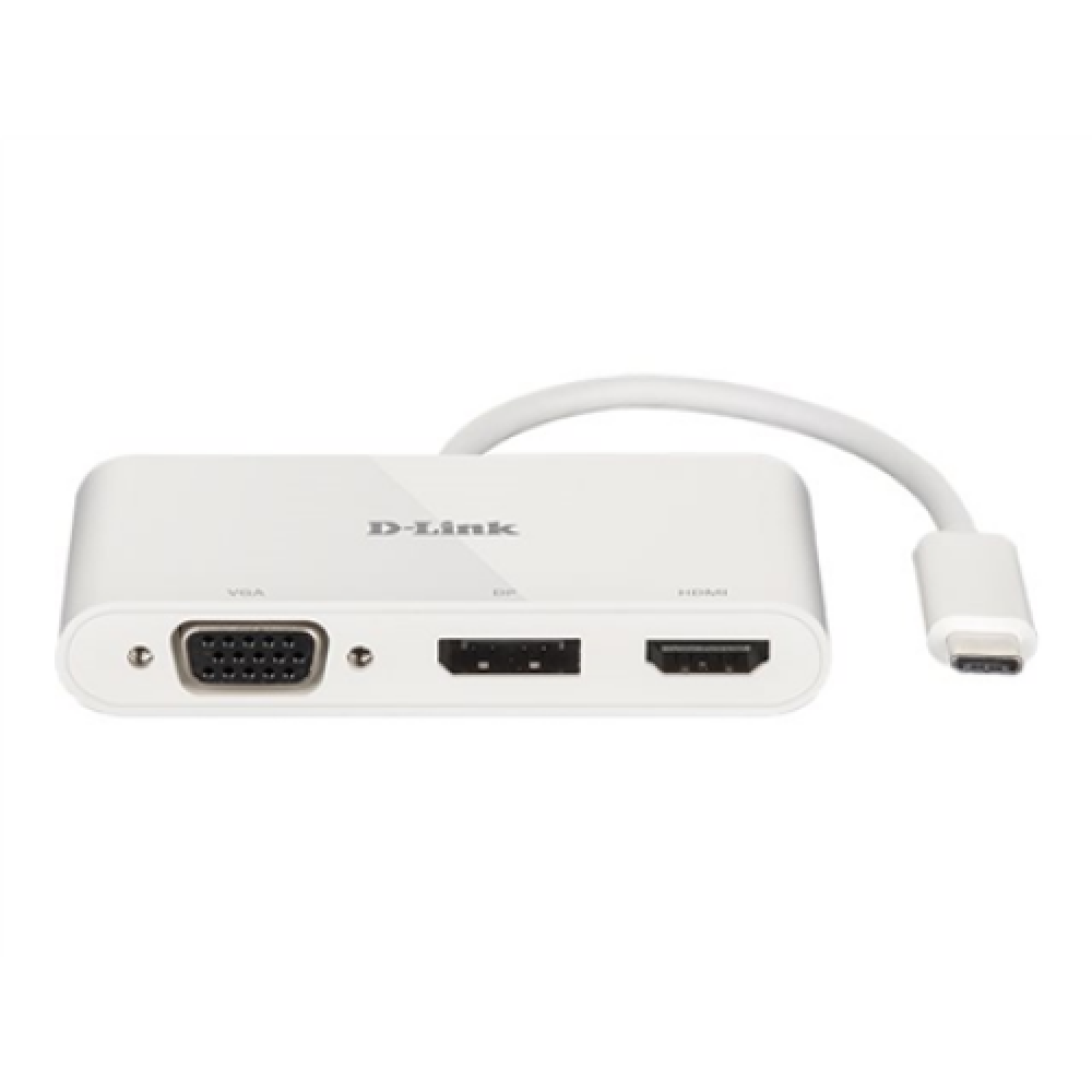 D-Link , 3-in-1 USB-C to HDMI/VGA/DisplayPort Adapter , DUB-V310 , USB hub , Warranty month(s) , USB Type-C