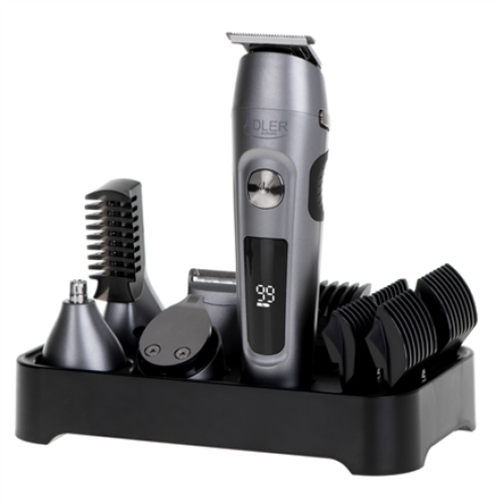 Adler , Grooming 6 in 1 Set , AD 2944 , Cordless , Number of length steps 6 , Stainless Steel/Black