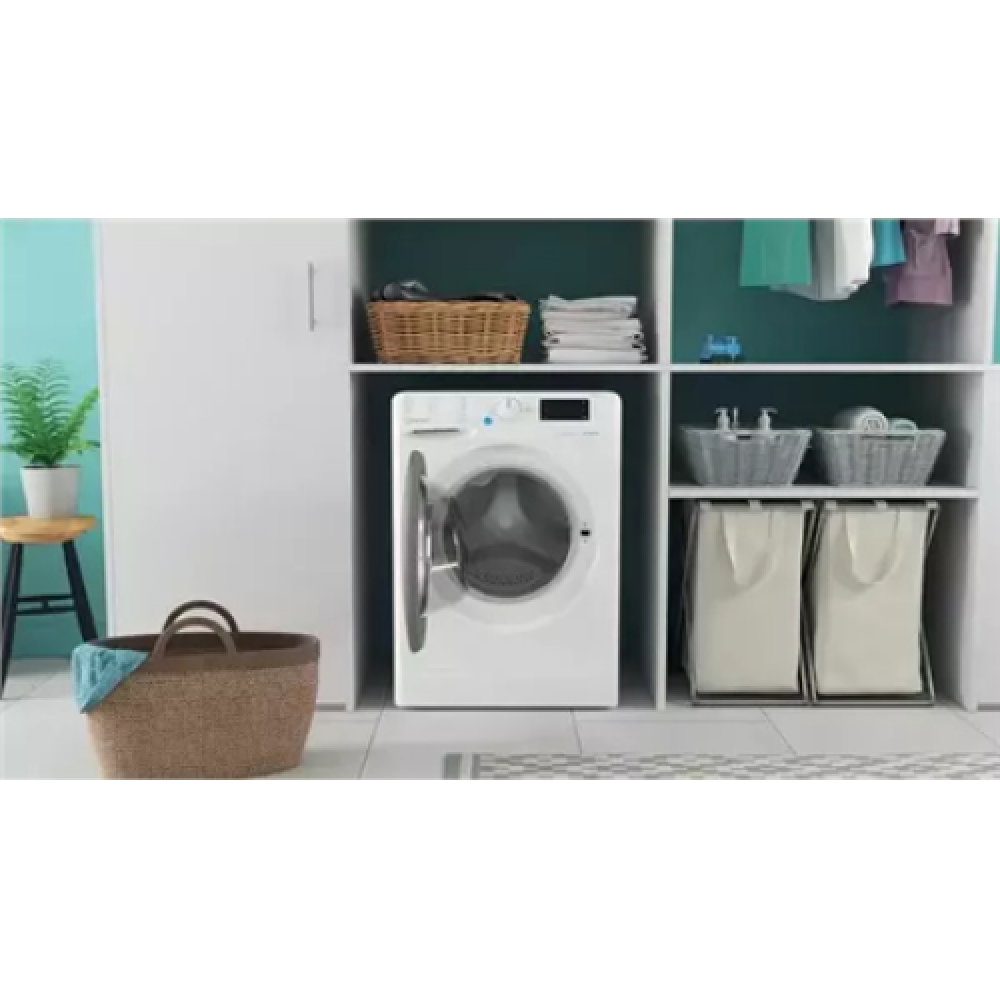 INDESIT , BWE 91485X WS EU N , Washing Machine , Energy efficiency class B , Front loading , Washing capacity 9 kg , 1400 RPM , Depth 63 cm , Width 59.5 cm , Display , Digital , White