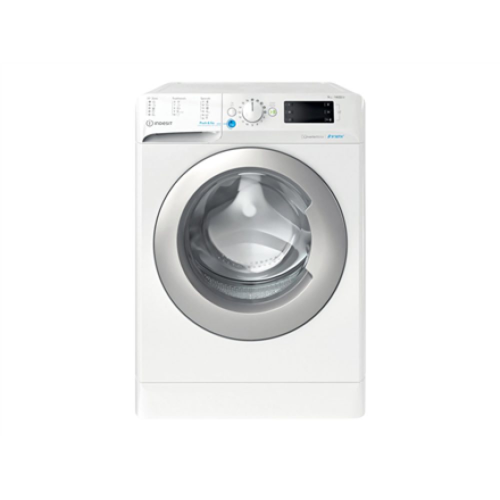 INDESIT , BWE 91485X WS EU N , Washing Machine , Energy efficiency class B , Front loading , Washing capacity 9 kg , 1400 RPM , Depth 63 cm , Width 59.5 cm , Display , Digital , White