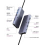 Raidsonic Icy Box Travel Dock 12-in-1, 3x video output (2x HDMI + 1x VGA) , IB-DK4062-CPD
