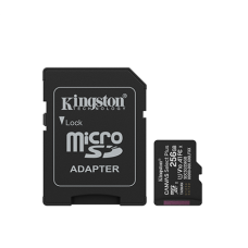 Kingston Canvas Select Plus , 256 GB , microSD , Flash memory class Class 10, UHS-I, U1/U3, video class 10/30, A1