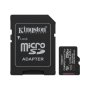 Kingston Canvas Select Plus , 256 GB , microSD , Flash memory class Class 10, UHS-I, U1/U3, video class 10/30, A1