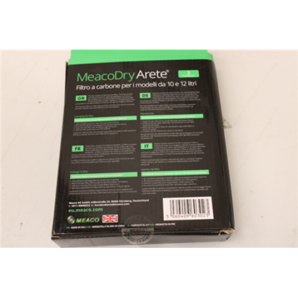 SALE OUT. MEACO Activated carbon filter MeacoDry Arete One, 10 and 12 L / DAMAGED PACKAGING MEACO