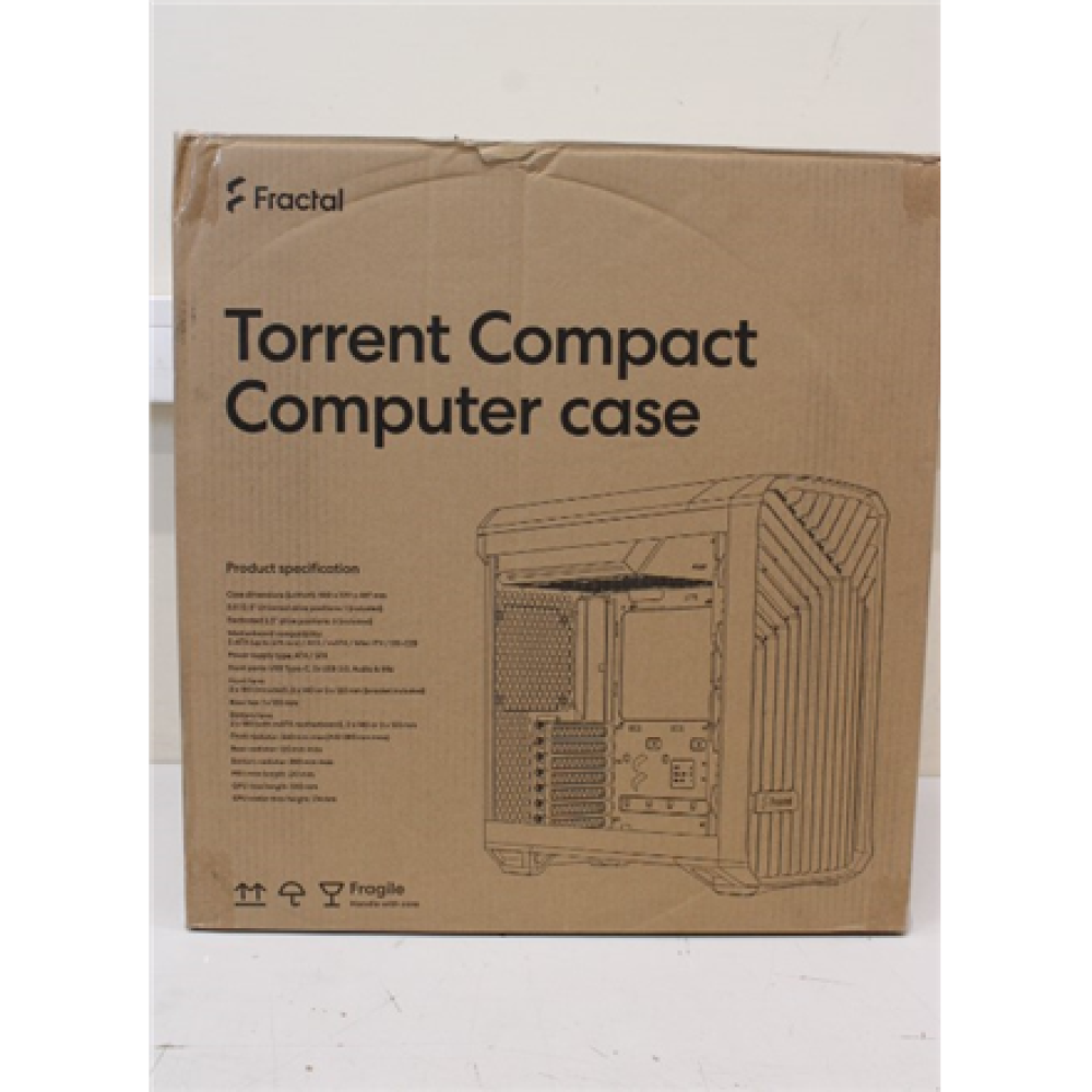 SALE OUT. Fractal Design Torrent Compact Black Solid , Fractal Design , Torrent Compact Solid , Black , DAMAGED PACKAGING , ATX
