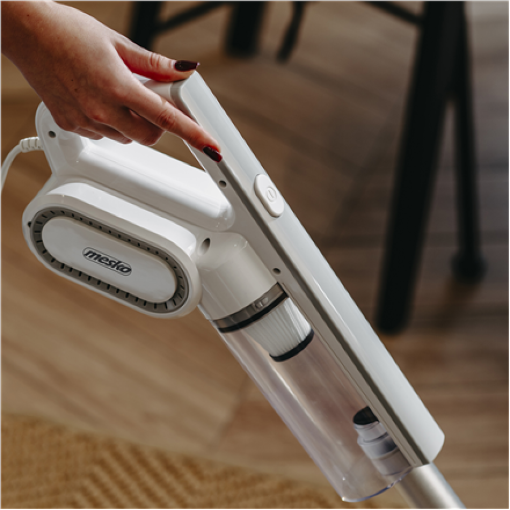 Adler , Vertical Cyclone Vacuum Cleaner , MS 7058 , Corded operating , 400 W , 220-240 V , Operating radius 8.35 m , White