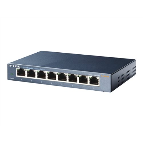 TP-LINK , Switch , TL-SG108 , Unmanaged , Desktop , Gigabit Ethernet (copper) ports quantity 8 , Power supply type External