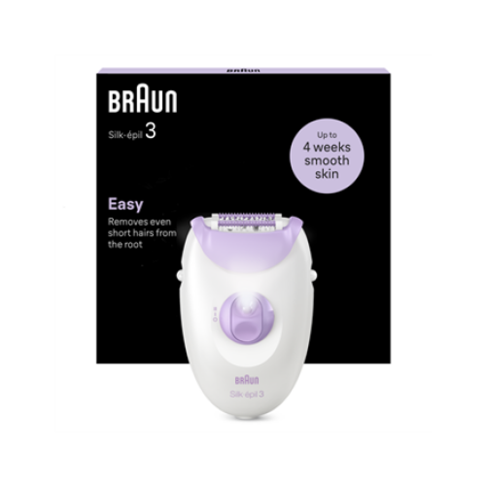 Braun Epilator , SE3-000 Silk épil 3 , Number of power levels 2 , White/Purple