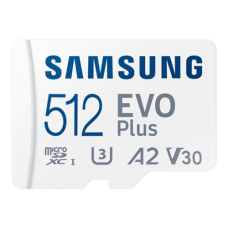 Samsung , microSD Card , EVO Plus , 512 GB , microSDXC , Flash memory class 10