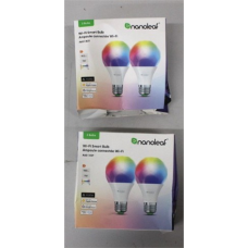 SALE OUT. Nanoleaf Essentials Smart A60 Bulb E27 Matter WiFi 9W 900Lm RGBCW 2700-6500K, 2pcs pack , Nanoleaf Essentials Smart A60 Bulb Matter WiFi 900Lm 2700-6500K, 2pcs pack , E27 , 9 W , RGBCW , DAMAGED PACKAGING