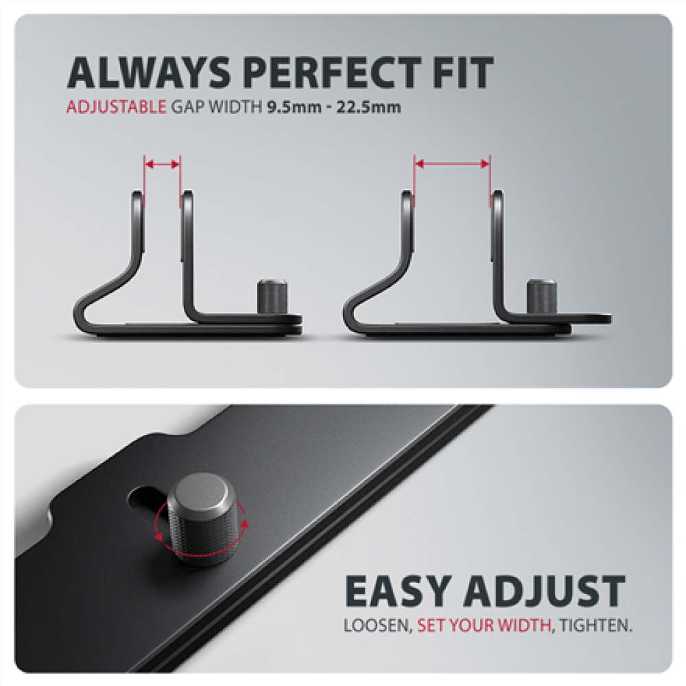 AXAGON STND-VB vertical stand for laptops and tablets , Adjustable width , 10-17.3 , Black