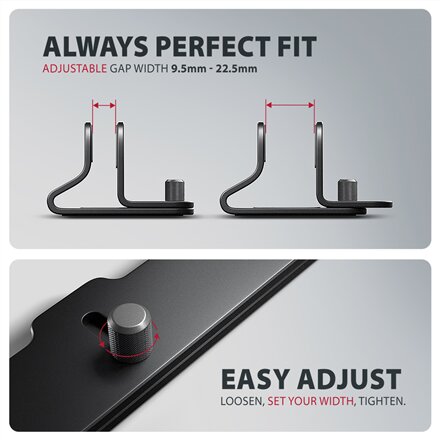 AXAGON STND-VB vertical stand for laptops and tablets , Adjustable width , 10-17.3 , Black