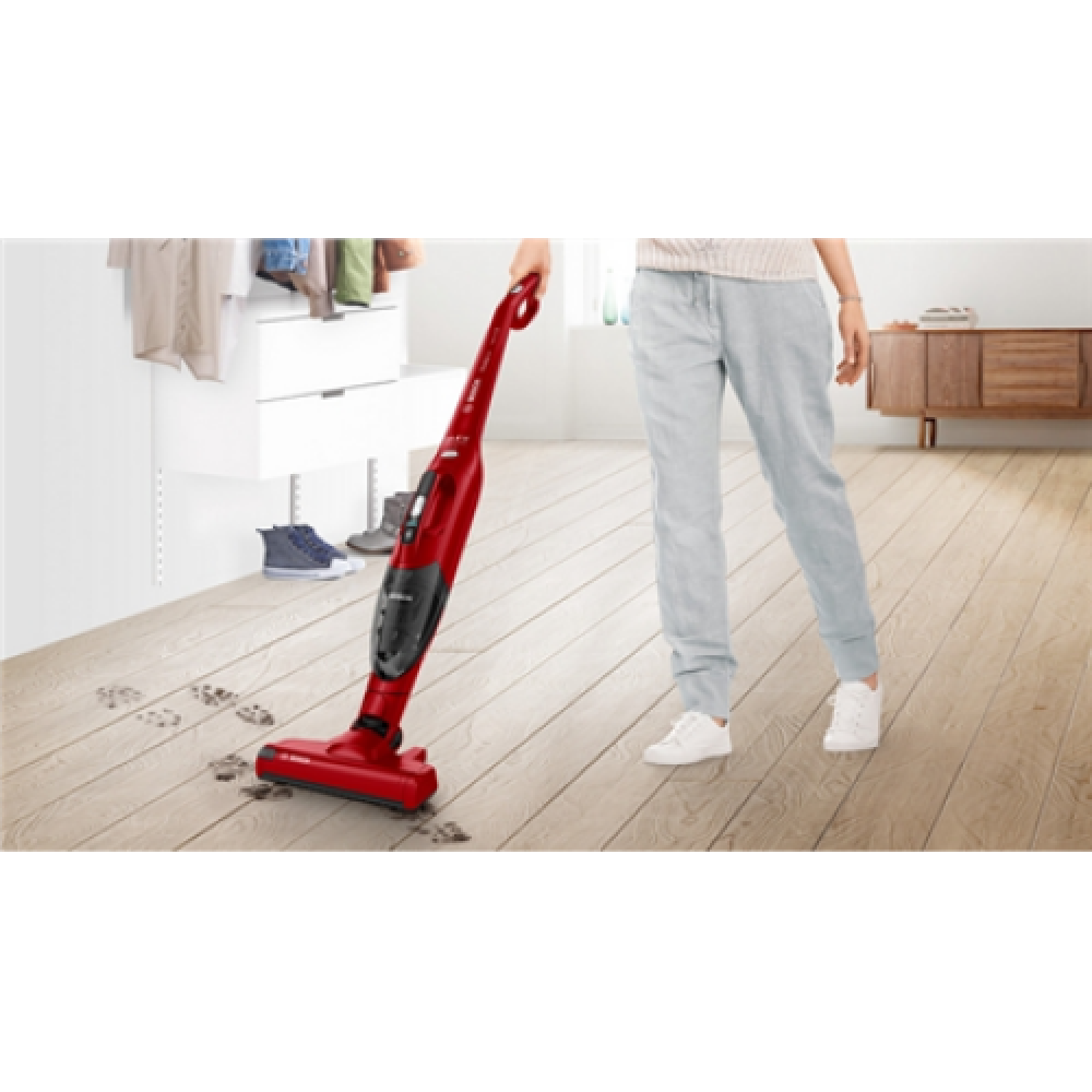 Bosch Vacuum cleaner Readyyy BBHF214R Handstick 2in1, 14.4 V, Operating time (max) 35 min, Red, Warranty 24 month(s)