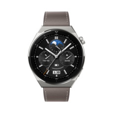 WATCH , GT 3 Pro , Smart watch , GPS (satellite) , AMOLED , Touchscreen , Activity monitoring 24/7 , Waterproof , Bluetooth , Titanium Case with Gray Leather Strap, Odin-B19V