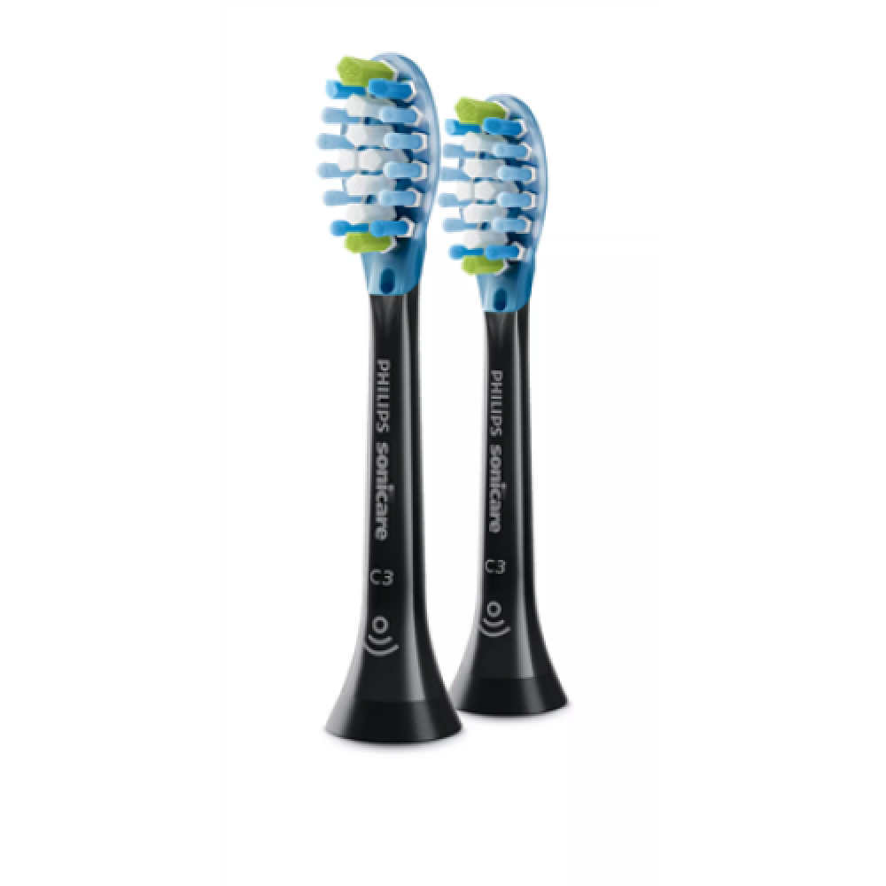 Philips , Interchangeable Sonic Toothbrush Heads , HX9042/33 Sonicare C3 Premium Plaque Defence , Heads , For adults and children , Number of brush heads included 2 , Number of teeth brushing modes Does not apply , Sonic technology , Black