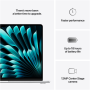 Apple MacBook , Air , Silver , 15 , 2880 x 1864 pixels , Apple M4 , 16 GB , Solid-state drive capacity 256 GB , Apple M4 chip 10-core CPU/10-core GPU , macOS , 802.11ax , Bluetooth version 5.3 , Keyboard language English , Keyboard backlit