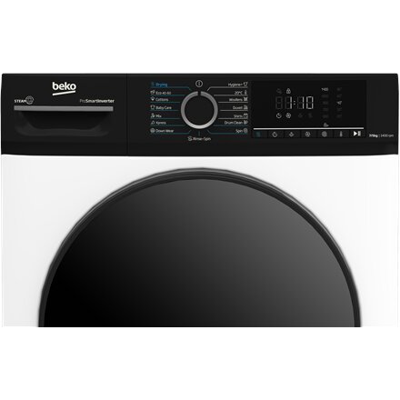 BEKO , Washing machine with dryer , BMM5DFO5741WPB , Energy efficiency class A/D , Front loading , Washing capacity 7 kg , 1400 RPM , Depth 52 cm , Width 60 cm , Display , LED , Drying system , Drying capacity 5 kg , Steam function , White