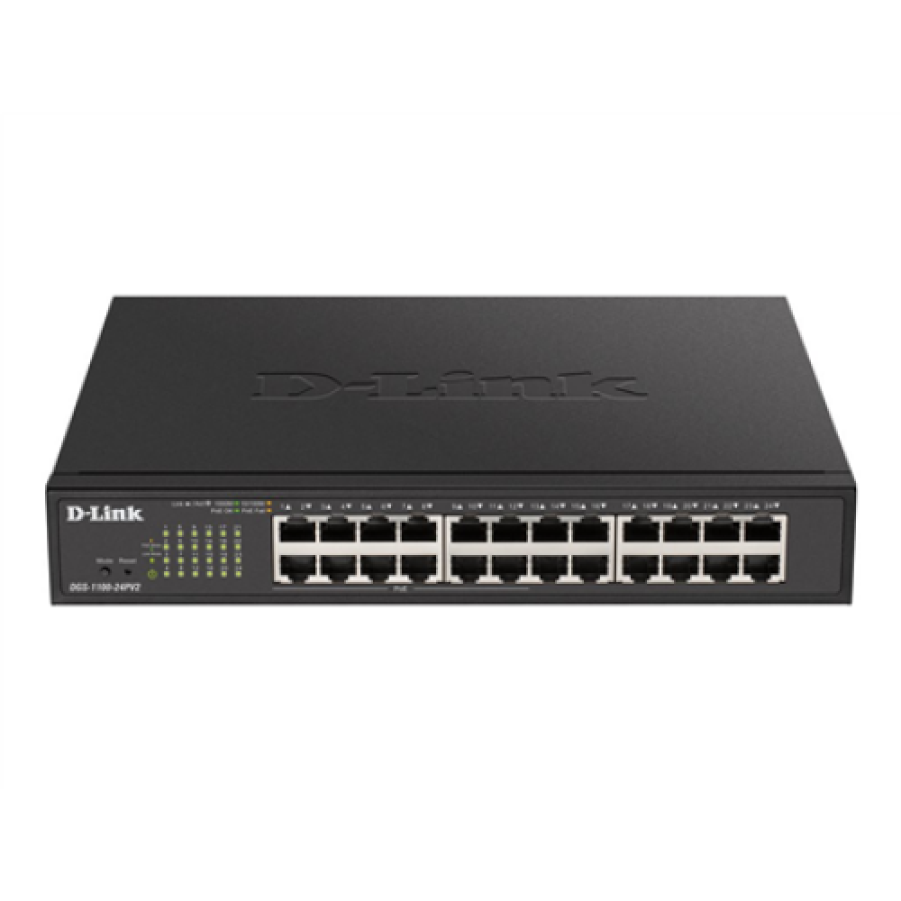 D-Link , Smart Switch , DGS-1100-24PV2 , Managed , Rack Mountable , Power over Ethernet (PoE) ports quantity 12 , Power supply type Single