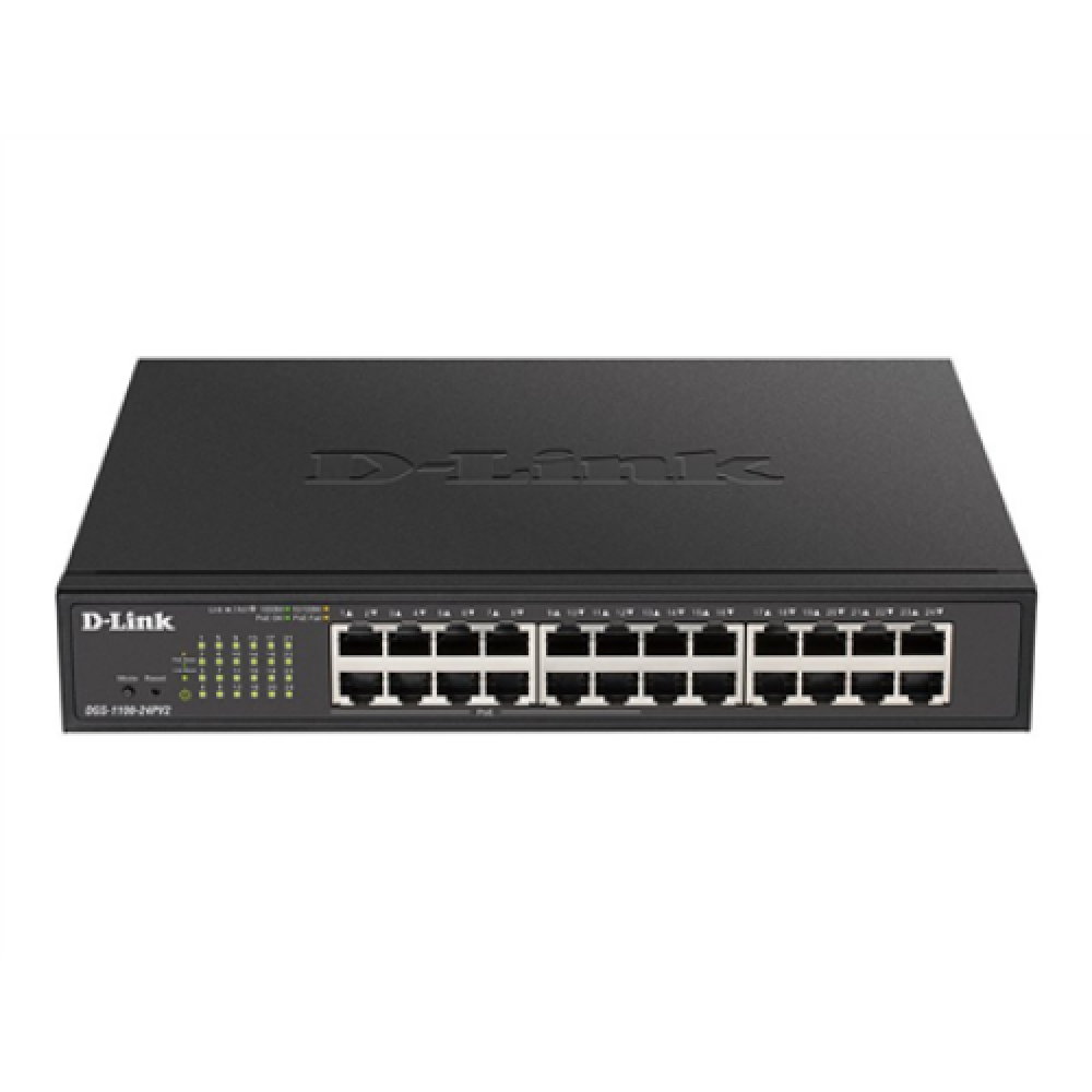 D-Link , Smart Switch , DGS-1100-24PV2 , Managed , Rack Mountable , Power over Ethernet (PoE) ports quantity 12 , Power supply type Single