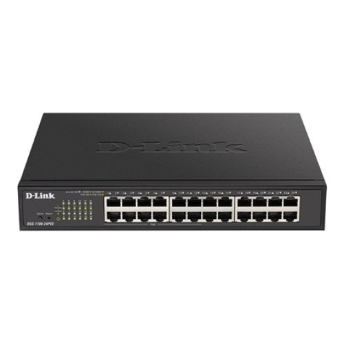 D-Link , Smart Switch , DGS-1100-24PV2 , Managed , Rack Mountable , Power over Ethernet (PoE) ports quantity 12 , Power supply type Single