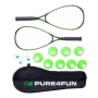 Pure4Fun , Speed Badminton Set, 58x21cm , Black/Green