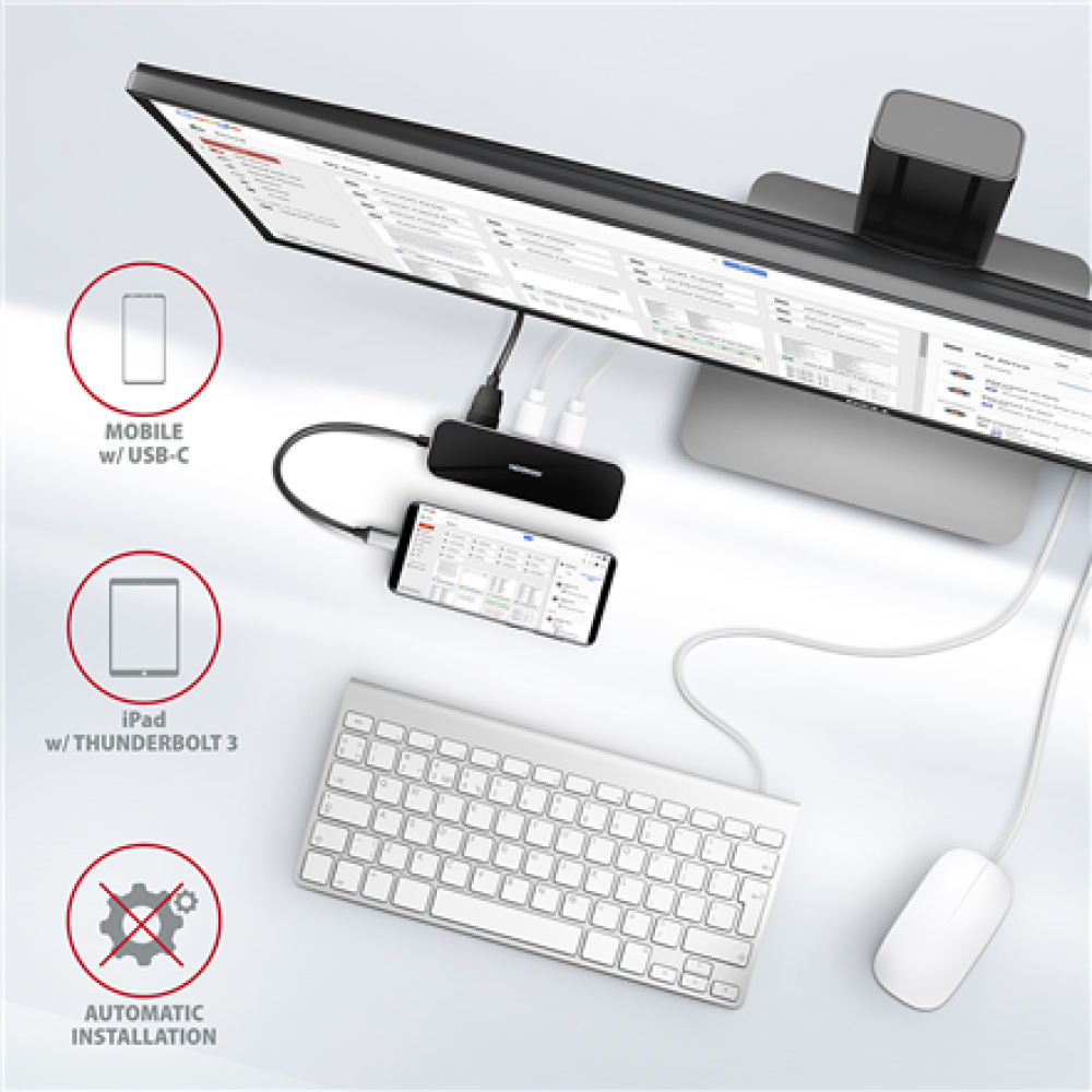 AXAGON SuperSpeed USB-C COMBO 6in1 Hub , HMC-6GL