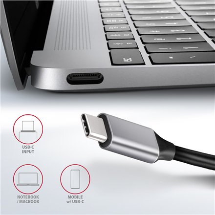 AXAGON SuperSpeed USB-C COMBO 6in1 Hub , HMC-6GL