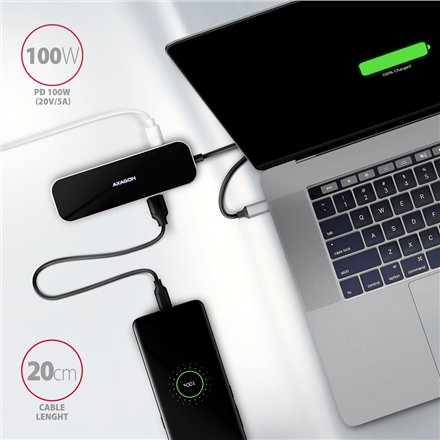 AXAGON SuperSpeed USB-C COMBO 6in1 Hub , HMC-6GL