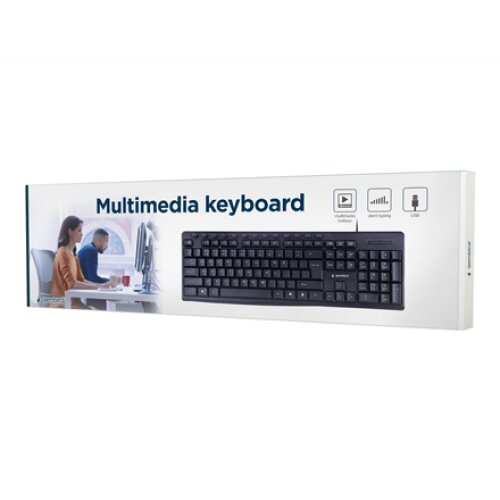 Gembird , Multimedia Keyboard , KB-UM-107 , Multimedia , Wired , US , Black